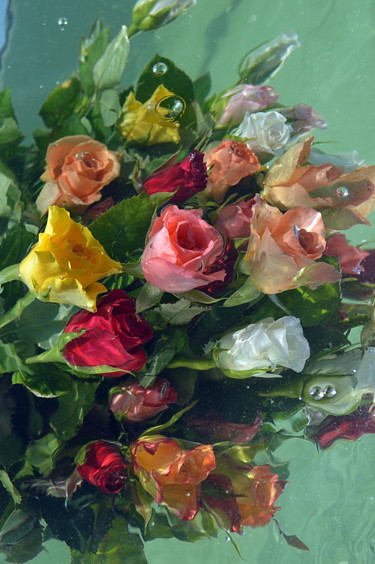 Photography titled "bouquet roses" by Aquartistiq, Original Artwork, Digital Photography