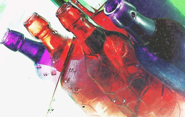 Photographie intitulée "bouteilles." par Aquartistiq, Œuvre d'art originale, Photographie numérique