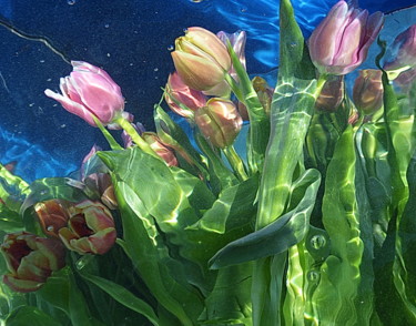Photographie intitulée ".mes tulipes." par Aquartistiq, Œuvre d'art originale, Photographie numérique