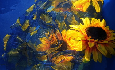 Photographie intitulée "foulard fleurs" par Aquartistiq, Œuvre d'art originale, Photographie numérique