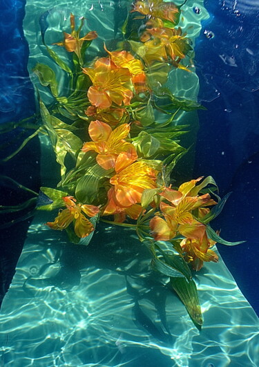 Photographie intitulée "bouquet bleu.." par Aquartistiq, Œuvre d'art originale, Photographie numérique