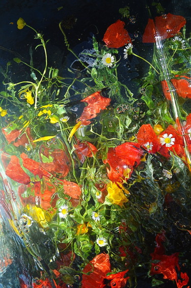 Photographie intitulée "jaune et rouge" par Aquartistiq, Œuvre d'art originale, Photographie numérique