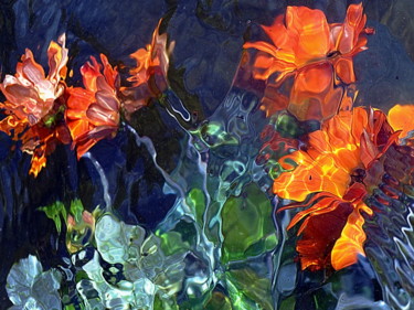 Fotografía titulada "fleurs soucis" por Aquartistiq, Obra de arte original, Fotografía digital