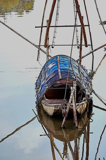 Photographie intitulée "bateau peche" par Aquartistiq, Œuvre d'art originale, Photographie numérique