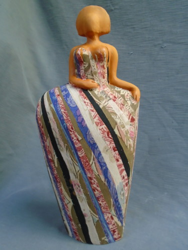 Sculpture titled "L'Egyptienne" by Marie Ruiz, Original Artwork, Ceramics