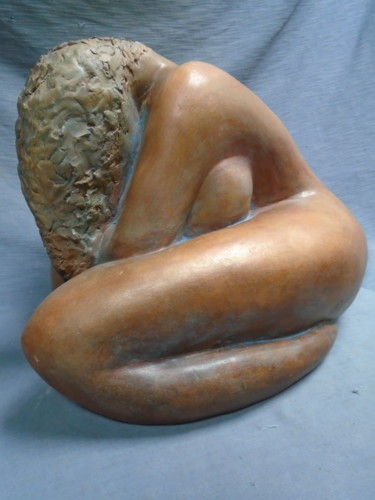Sculpture titled ""Intériorité"" by Marie Ruiz, Original Artwork, Terra cotta