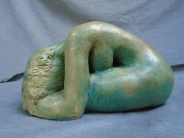 Sculpture intitulée "Repli intérieur ,pa…" par Marie Ruiz, Œuvre d'art originale, Céramique