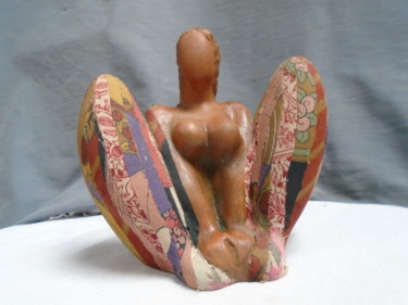 Sculpture titled "Femme papillon , te…" by Marie Ruiz, Original Artwork, Terra cotta