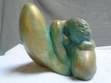 Sculptuur getiteld "Femme en terre cuit…" door Marie Ruiz, Origineel Kunstwerk, Terra cotta