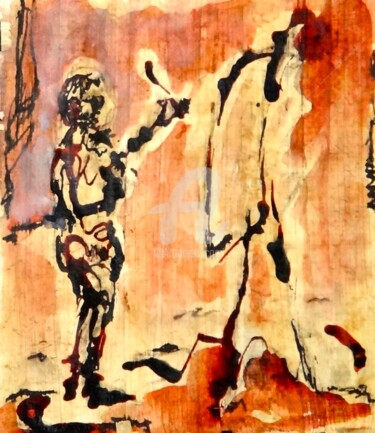 Drawing titled "The painter" by Ara Bohcali, Original Artwork