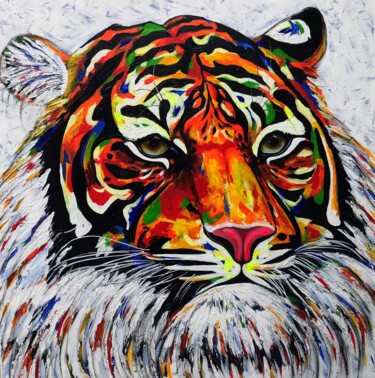 Malarstwo zatytułowany „Tigre” autorstwa Ara De-Leon, Oryginalna praca, Akryl