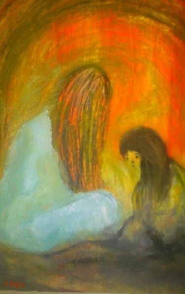 Peinture intitulée "tristesse et chagrin" par A.Rafiq, Œuvre d'art originale, Acrylique