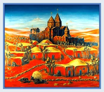 Картина под названием "Земля обетованная" - Ara Kozinyan, Подлинное произведение искусства