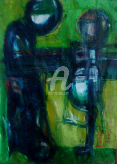 Painting titled "Conversation" by Aram Simonyan, Original Artwork, Other