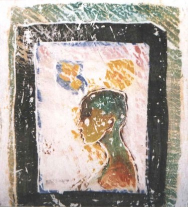 Pittura intitolato "portre in passato" da Yacob Ibrahim, Opera d'arte originale