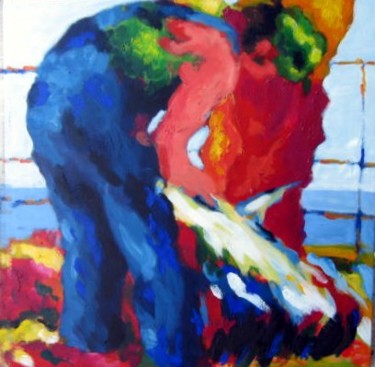 Pintura titulada "BUENA PESCA" por Aramburu, Obra de arte original