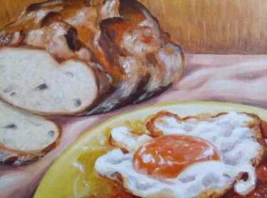 Peinture intitulée "Huevo frito" par Susana Aranda Valero, Œuvre d'art originale, Acrylique