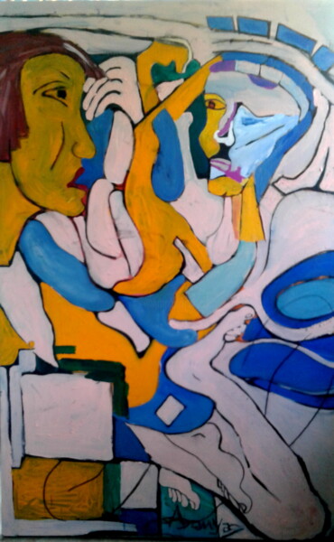 Painting titled "Love" by Aranya Mondal, Original Artwork, Acrylic