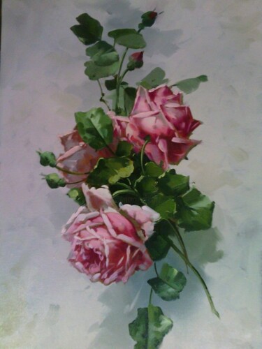 Pintura titulada "flower oil painting" por Arash Golzari, Obra de arte original, Oleo