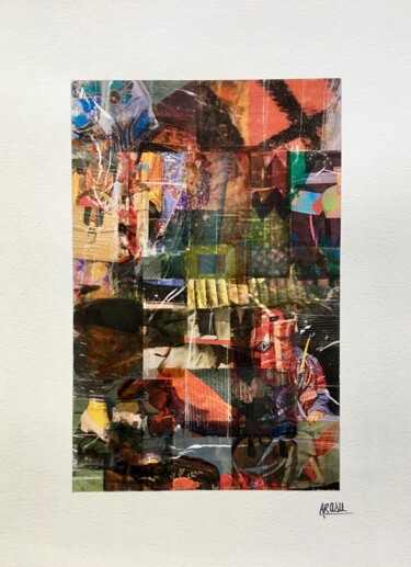 Collages intitolato "Collage "Sans titre…" da Arasu, Opera d'arte originale, Collages