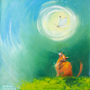 Painting titled "The little light." by Beybuka, Original Artwork, Oil