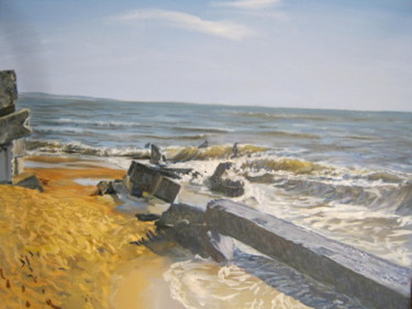 Pintura titulada "Windy sea" por Artyom Ukhov, Obra de arte original, Oleo