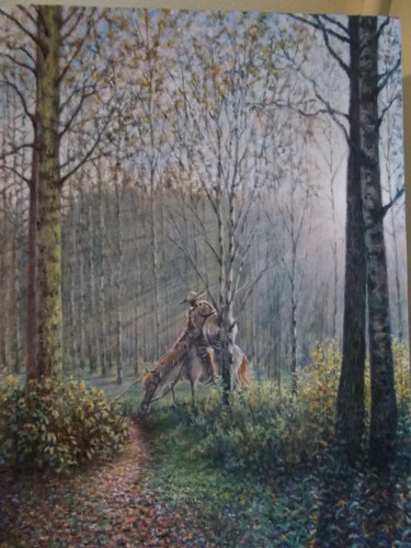 Pintura intitulada "Vision" por Artyom Ukhov, Obras de arte originais, Óleo