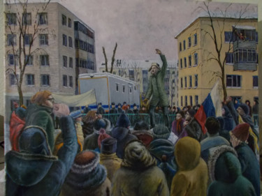 Ζωγραφική με τίτλο "We are here the pow…" από Artyom Ukhov, Αυθεντικά έργα τέχνης, Λάδι
