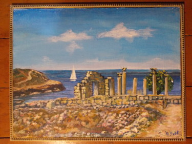 Painting titled "Roman Ruins of Cher…" by Artyom Ukhov, Original Artwork, Acrylic