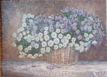 Schilderij getiteld "Сhrysanthemum" door Artyom Ukhov, Origineel Kunstwerk, Acryl