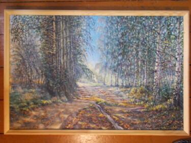 Painting titled "Autumn has come..." by Artyom Ukhov, Original Artwork, Oil