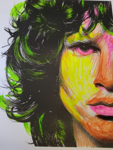 Ζωγραφική με τίτλο "Rainbow Jim" από Arber Buzi, Αυθεντικά έργα τέχνης, Μαρκαδόρος