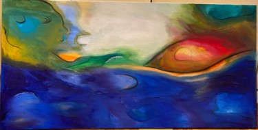 Painting titled "Vulcany sea" by Arbnesha Cela, Original Artwork, Acrylic