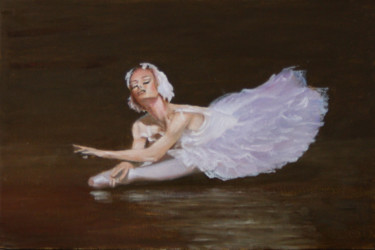 Painting titled "Балерина." by Tabachkovskaia, Original Artwork, Oil
