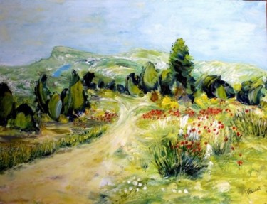 Peinture intitulée "Du côté de chez moi" par Dominique Arcadipane (ARCADI), Œuvre d'art originale