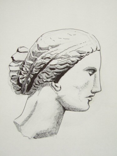 Drawing titled "aphrodite2.jpg" by Archaeological Illustration, Original Artwork