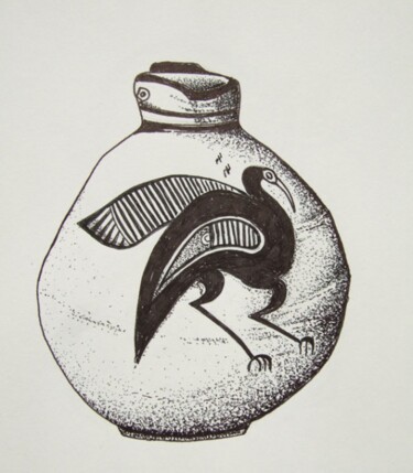 Drawing titled "biocrome.jug.jpg" by Archaeological Illustration, Original Artwork