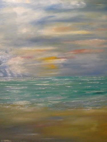 Картина под названием "BEACH LIFE" - Raffaele Benincasa, Подлинное произведение искусства, Масло