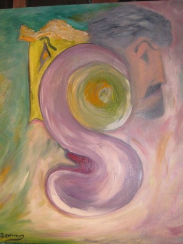 Malerei mit dem Titel "MOE" von Raffaele Benincasa, Original-Kunstwerk, Öl