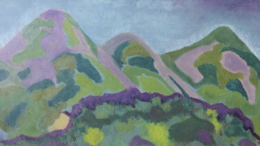 Painting titled "les collines de la…" by Giulia Archer, Original Artwork, Oil