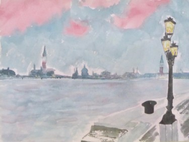 Peinture intitulée "Venise, les clocher…" par Giulia Archer, Œuvre d'art originale, Aquarelle