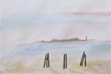 Peinture intitulée "L'isle de Torcello…" par Giulia Archer, Œuvre d'art originale, Aquarelle