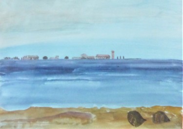 Peinture intitulée "Venise, les barques…" par Giulia Archer, Œuvre d'art originale, Aquarelle