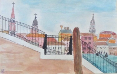 Pintura titulada "Venise vue de la Gi…" por Giulia Archer, Obra de arte original, Acuarela