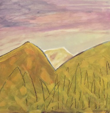 Pintura titulada "les collines de la…" por Giulia Archer, Obra de arte original, Oleo