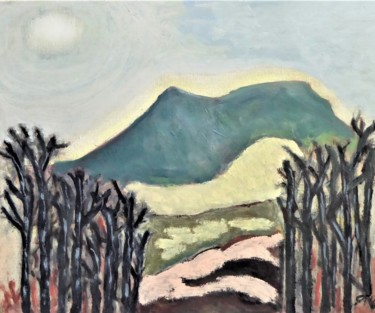 Pintura intitulada "les collines de la…" por Giulia Archer, Obras de arte originais, Óleo