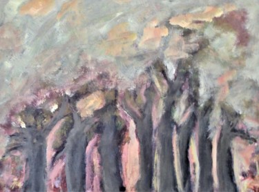 Pintura titulada "la forêt sombre" por Giulia Archer, Obra de arte original, Oleo