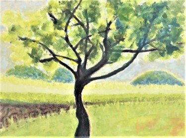 Pintura titulada "l'arbre heureux" por Giulia Archer, Obra de arte original, Oleo