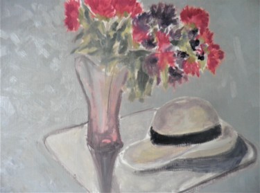 Peinture intitulée "le chapeau oublié" par Giulia Archer, Œuvre d'art originale, Huile