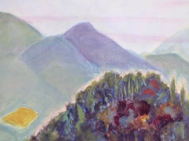 Pittura intitolato "les collines de la…" da Giulia Archer, Opera d'arte originale, Olio